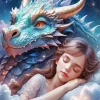 Dragon And The Girl Diamond Painting