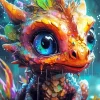 Dragon Baby Art Diamond Painting