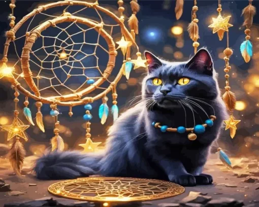 Dream Catcher Black Art Diamond Painting