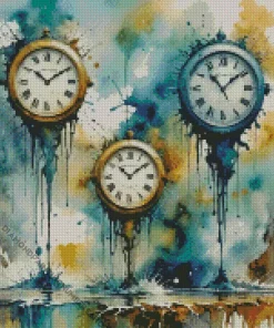Dripping Clocks Diamond Painting