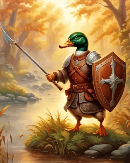 Duck Warrior Diamond Painting