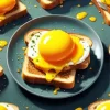 Egg Yolk And Toast Art Diamond Painting