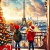 Eiffel Tower Christmas Diamond Painting