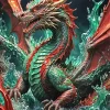 Emerald Dragon Diamond Painting
