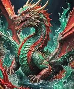 Emerald Dragon Diamond Painting