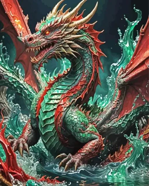 Emerald Dragon Diamond Painting