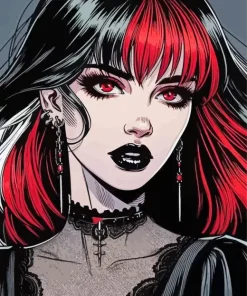 Emo Girl Art Diamond Painting