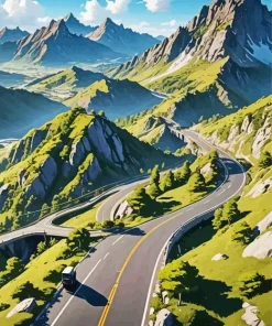 Empty Long Road Diamond Painting