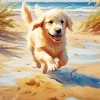 English Golden Retriever Diamond Painting