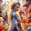 Fairy And Mushroom Diamond Painting