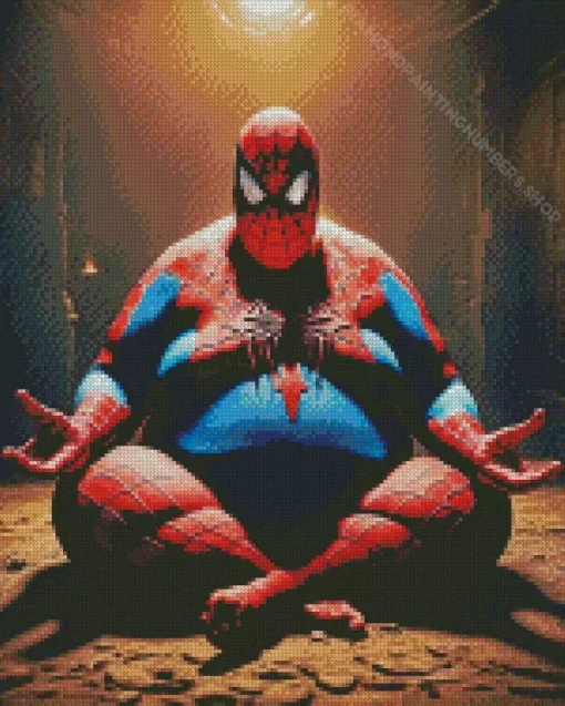 Fat Spiderman Art Diamond Painting