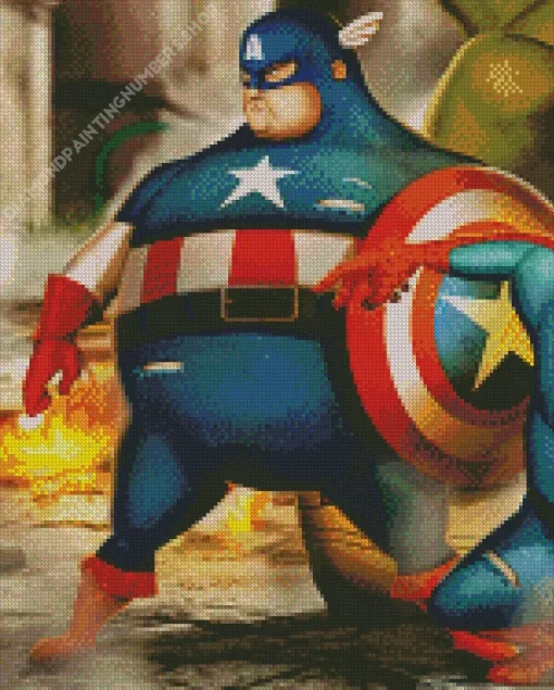 Fat Super Hero Diamond Painting