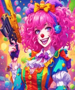 Female Clown Anime Diamond Painting