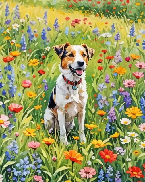 Field Dog Art Diamond Painting