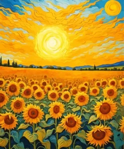 Field Of Sunflowers Van Gogh Art Diamond Painting