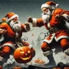 Fighting Santa Art Diamond Painting