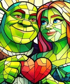 Finoa And Shrek Diamond Painting