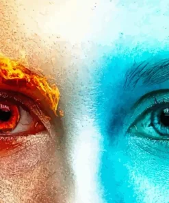 Fire And Ice Eyes Diamond Painting
