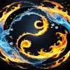 Fire And Water Art Diamond Painting