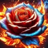 Fire Rose Diamond Painting