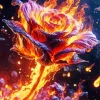 Fire Rose Art Diamond Painting