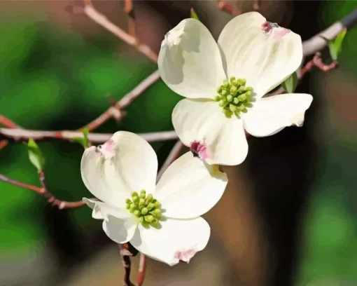 Flowering Dogwood Diamond Painting