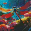 Flying Dragonfly Art Diamond Painting