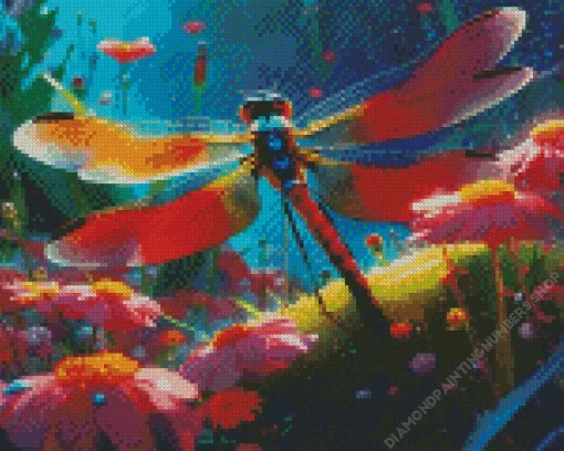 Flying Dragonfly Art Diamond Painting