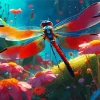 Flying Dragonfly Art Diamond Painting
