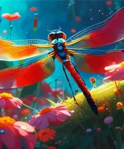 Flying Dragonfly Art Diamond Painting