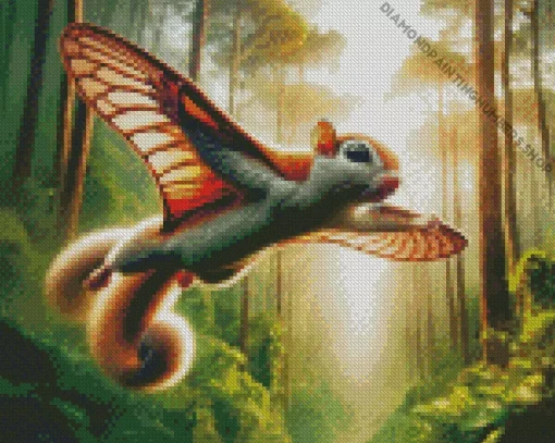 Flying Squirrel Diamond Painting