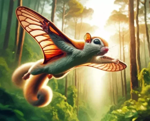 Flying Squirrel Diamond Painting