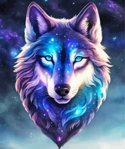 Galaxy Wolf Art Diamond Painting