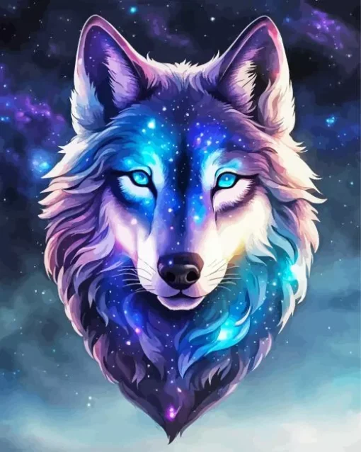 Galaxy Wolf Art Diamond Painting