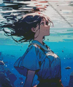 Girl Drowning Diamond Painting