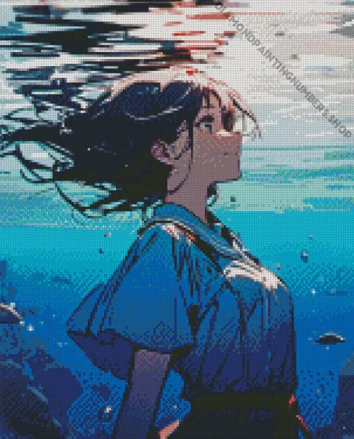 Girl Drowning Diamond Painting