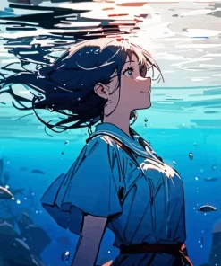 Girl Drowning Diamond Painting
