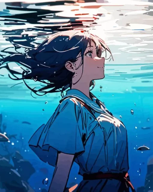 Girl Drowning Diamond Painting