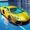 Golden Lamborghini Diamond Painting
