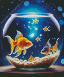 Goldfish In A Bowl Diamond Painting