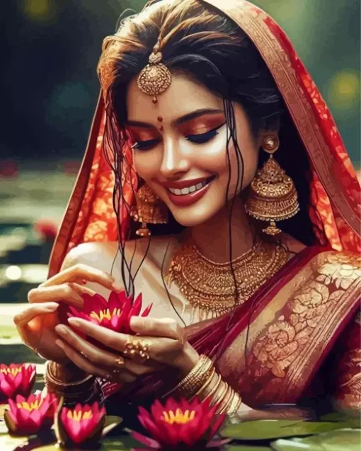 Gorgeous Indian Lady Diamond Painting