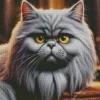 Grey Persian Cat Art Diamond Painting