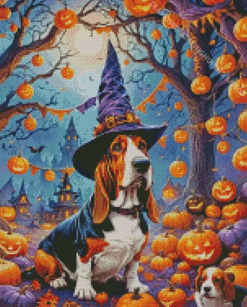 Halloween Dog Witcher Diamond Painting