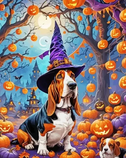 Halloween Dog Witcher Diamond Painting