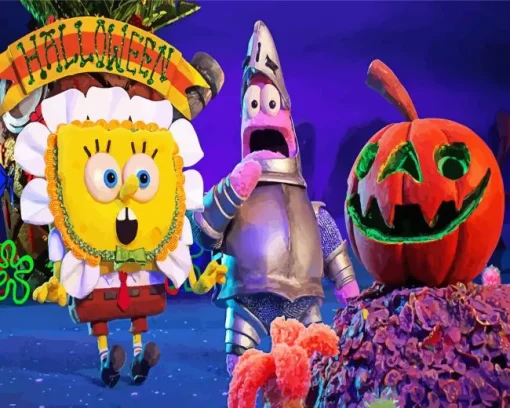 Halloween Spongebob Diamond Painting