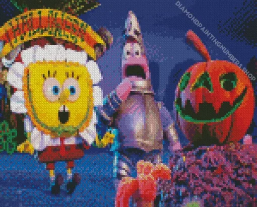 Halloween Spongebob Diamond Painting