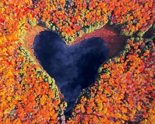 Heart Lake Canada Diamond Painting