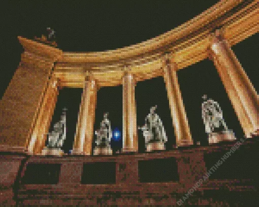 Heroes Square At Night Diamond Painting