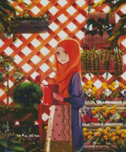 Hijab Anime Girl Diamond Painting