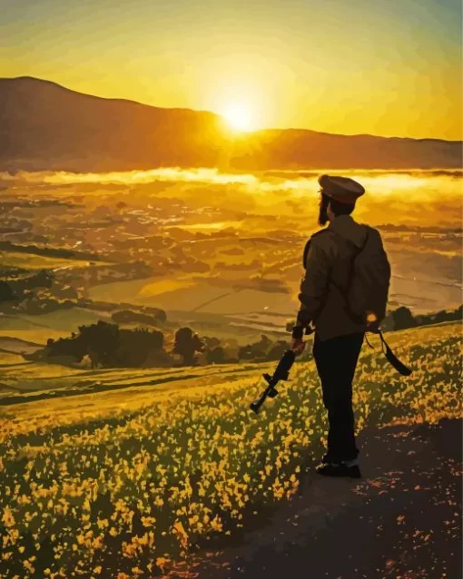 Hiking Man Silhouette Diamond Painting